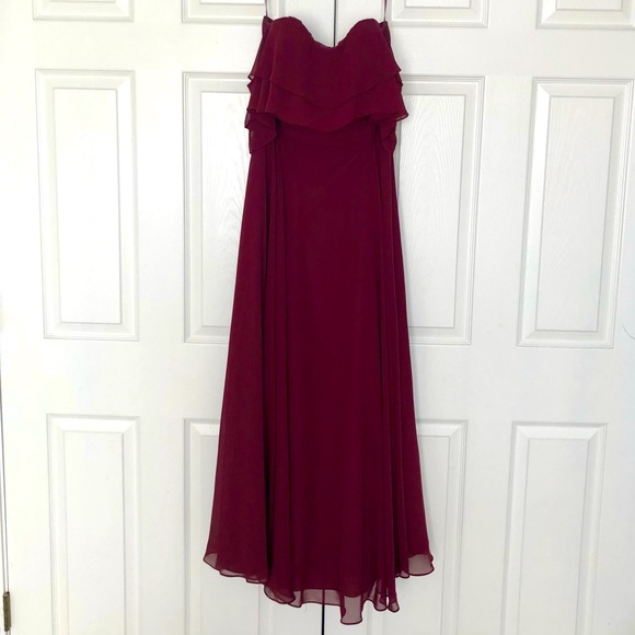Kennedy Blue Allison bridesmaid dress, color Bordeaux, size 6 - Picture 3 of 14